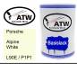 Preview: Porsche, Alpine White, L90E / P1P1: 500ml Lackdose, von ATW Autoteile West.